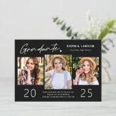 モダン白黒3写真部卒業 案内状 (スタンド正面)