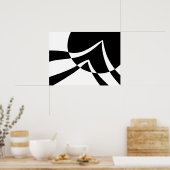 モダン白黒 ポスター (キッチン)