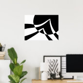 モダン白黒 ポスター (ホームオフィス)