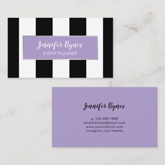 モダン白黒 名刺 (正面/裏面)