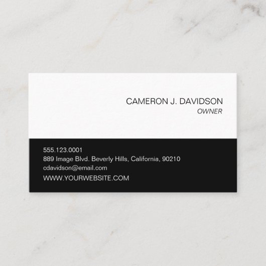 モダン白黒 名刺 (正面)