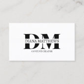 モダン白黒、QRコードプロフェッショナル写真 名刺 (正面)