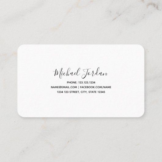 モダン白黒DJ 名刺 (裏面)