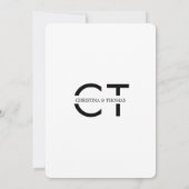 モダン白黒I do BBQ婚約パーティ 招待状 (裏面)