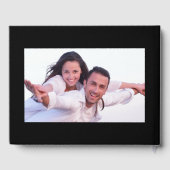 モダン白黒Instagramフォトコラージュ結婚ズ ゲストブック (裏面)