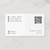 モダン白黒QRコードソーシャルメディアのアイコンのロゴ 名刺 (正面)