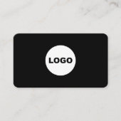 モダン白黒QRコードロゴプロフェッショナル 名刺 (正面)