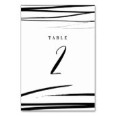 モダン白黒QRコード結婚式 プログラム テーブルナンバー (裏面)