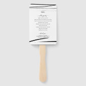 モダン白黒QRコード結婚式 プログラム ハンドファン (裏面)