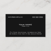 モダン白黒QRコード 名刺 (正面)