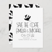 モダン白黒Stingray日付の保存 ポストカード (正面/裏面)