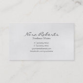 モダン白黒Wordクラウドライター作家 名刺 (裏面)