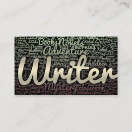 モダン白黒Wordクラウドライター作家 名刺