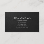 モダン白黒Wordクラウドライター作家 名刺 (裏面)