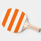 モダン白、オレンジストライプ色 卓球ラケット (横)
