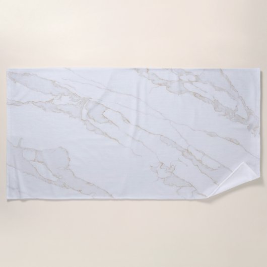 モダン白 ビーチタオル (正面)