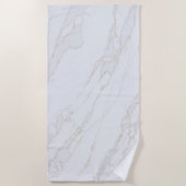 モダン白 ビーチタオル (正面)