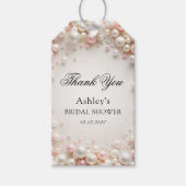 モダン真珠ブライダルシャワー ギフトタグ (正面)