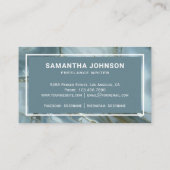 モダン石板グレイ大理石ペンニブプロフェッショナル 名刺 (裏面)