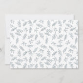 モダン石板ブルーサプライズ写真婚約 案内状 (裏面)