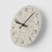 モダン石花崗岩ルック ラウンド壁時計 (傾斜)