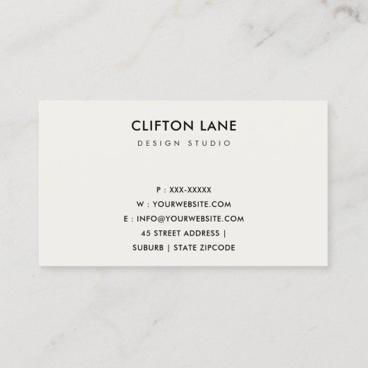 モダン砂漠サボテンフローラガーデン水彩 名刺 (裏面)