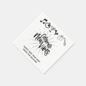 モダン祝新年 スタンダードカクテルナプキン (角)