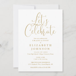 モダン祝金ゴールド 招待状