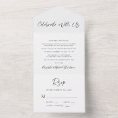 モダン祝U.S. Wedding Reception オールインワン招待状 (内側)