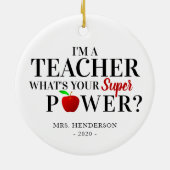 「モダン私は先生」 |先生感謝の贈り物 セラミックオーナメント (裏面)