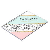 モダン私達のバケツのリストのカップルの記念品ジャーナル ノートブック (左側)