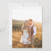 モダン秋の写結婚真 招待状 (裏面)