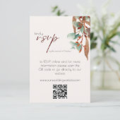 モダン秋の紅葉の結婚式RSVPカード 出欠カード (スタンド正面)