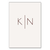 モダン秋の紅葉結婚のテーブル番号 テーブルナンバー (裏面)