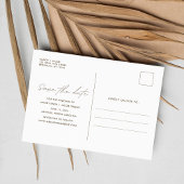 モダン秋の結婚式写真Boho日付を保存 案内ポストカード