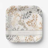 モダン秋の葉 ペーパープレート (正面)