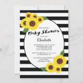 モダン秋ひまわりベビーシャワー招待状 招待状 (正面)