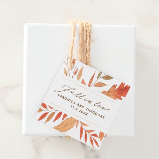 モダン秋インラブ紅葉結婚ズ フェイバータグ (インサイチュ)