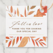 モダン秋インラブ紅葉結婚ズ フェイバータグ (裏面)