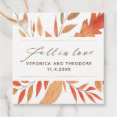 モダン秋インラブ紅葉結婚ズ フェイバータグ (正面)