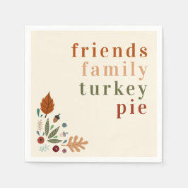 モダン秋エレガント秋サンクスギビング スタンダードカクテルナプキン