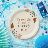 モダン秋エレガント秋サンクスギビング ペーパープレート (パーティー)