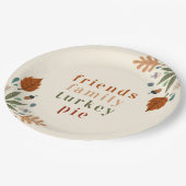 モダン秋エレガント秋サンクスギビング ペーパープレート (アングル)