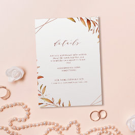 モダン秋グリーニ素朴ー幾何結婚品 エンクロージャーカード