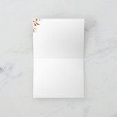 モダン秋グリーニ素朴ー幾何結婚品 サンキューカード (内部)