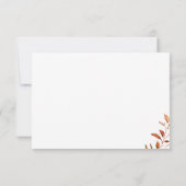 モダン秋グリーニ素朴ー幾何結婚品 サンキューカード (裏面)