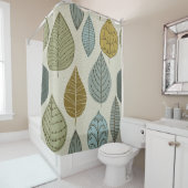 モダン秋スタイリッシュの秋の葉フローラ シャワーカーテン (インサイチュ)