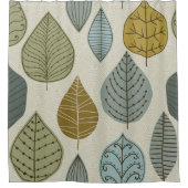 モダン秋スタイリッシュの秋の葉フローラ シャワーカーテン (正面)