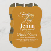 モダン秋ストライププレイドブライダルシャワー 招待状 (正面/裏面)