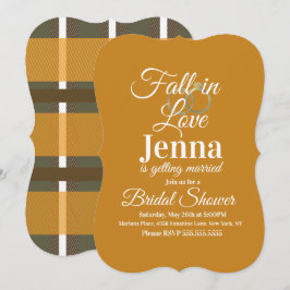 モダン秋ストライプ プライド  ブライダルシャワー 招待状